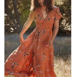 Christy Dawn Lottie Maxi Dress Terracotta Floral size S